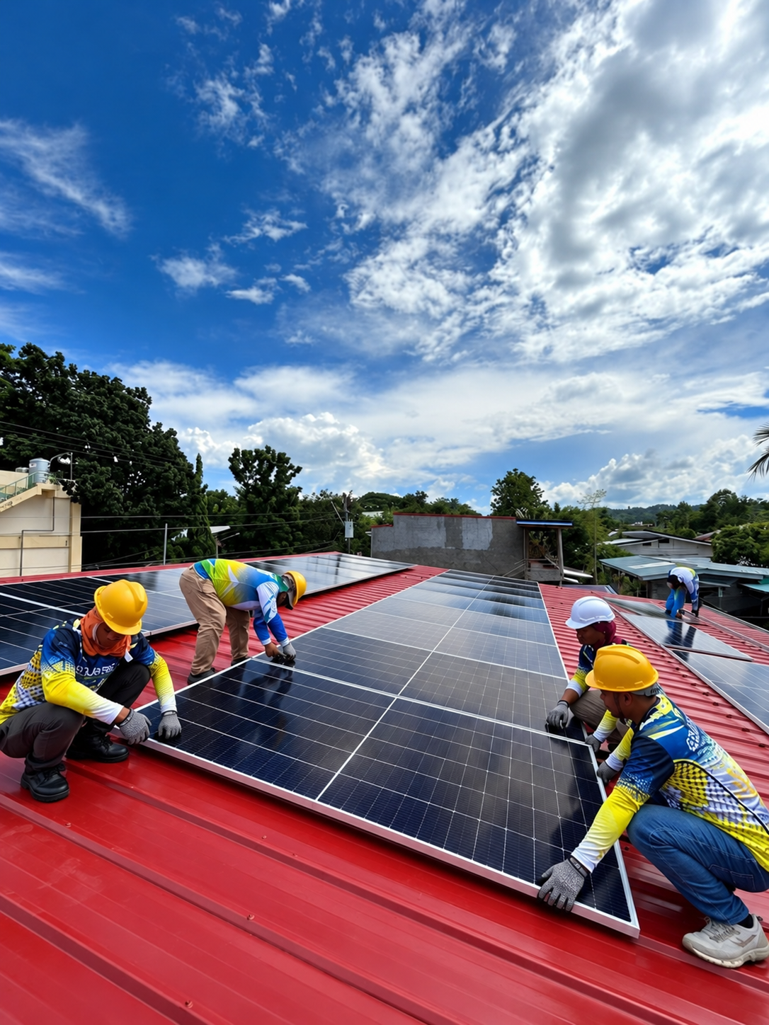 Battery equipment prepared for a solar power installation