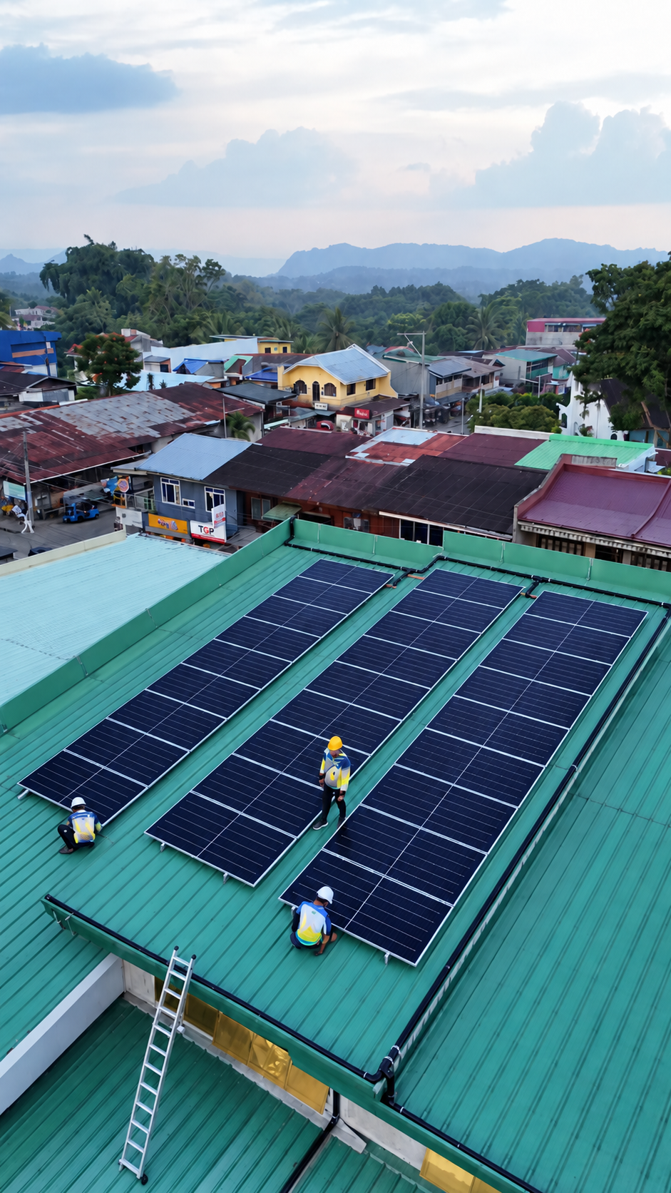 Solar panels installed on a residential roof